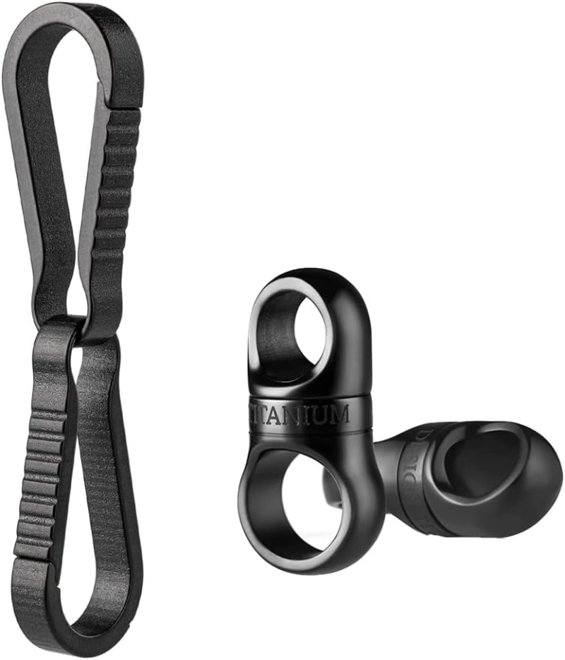 Edc Carry Clip - 티타늄 소재의 회전형 키링 연결 부품