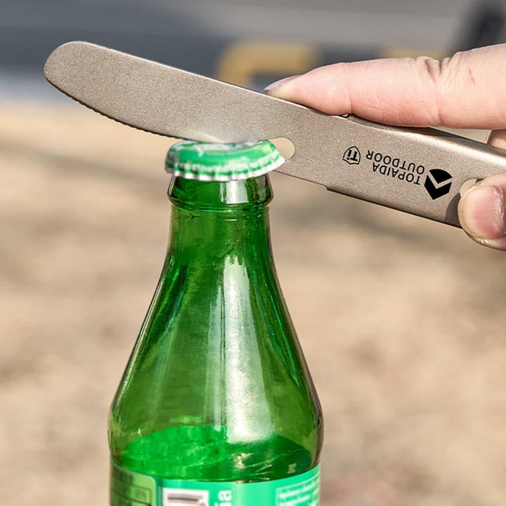3-in-1 티타늄 캠핑용 포크, 스푼, 나이프 세트  - Edc Everyday Carry Knives 리뷰 및 가격